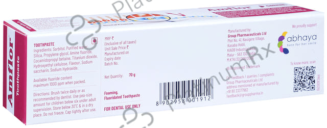 Amflor Toothpaste with Active Remineralisation Fluoride - For Healthy Gums & Strong Teeth