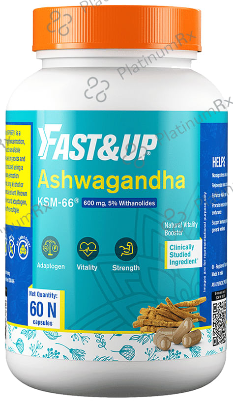 Fast&Up Ashwagandha KSM 66, Natural Vitality Booster Capsule