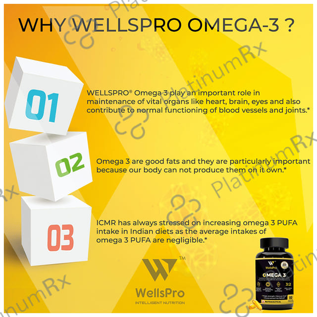 WellsPro Omega 3 Softgel Capsule 60s