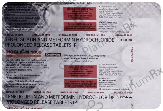 Inogla M 1000 Tablet PR 1000/20mg 15s