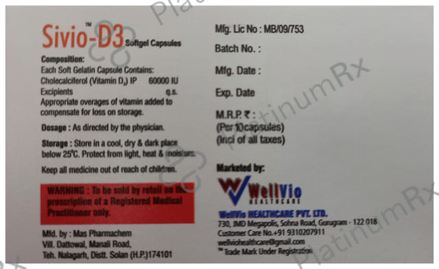 Sivio-D3 Softgel Capsule