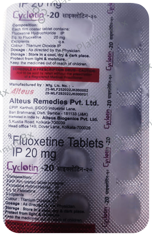 Cyclotin 20mg Tablet 15s