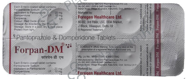 Forpan DM 10/20mg Tablet 10s