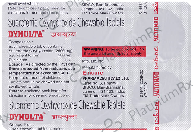 Dynulta 2500mg Tablet 6s