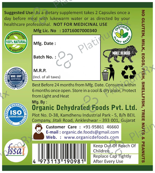 Geofresh Natural Plant Based & Organic Vitamin D3 Veg Capsule 60s