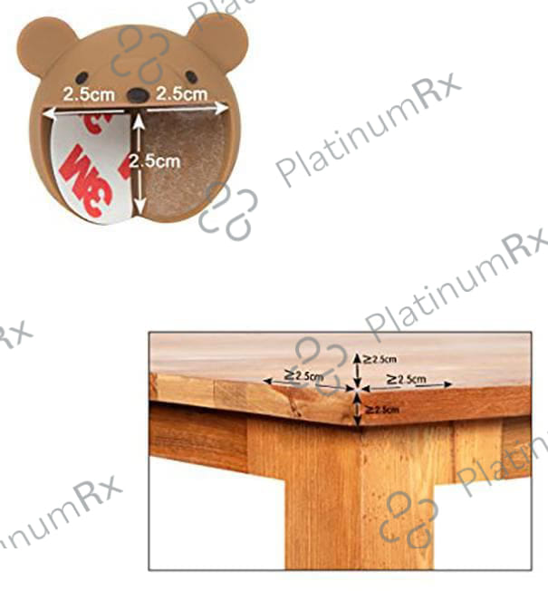 Safe-O-Corner Animal Shaped Corner Caps Brown 4 units