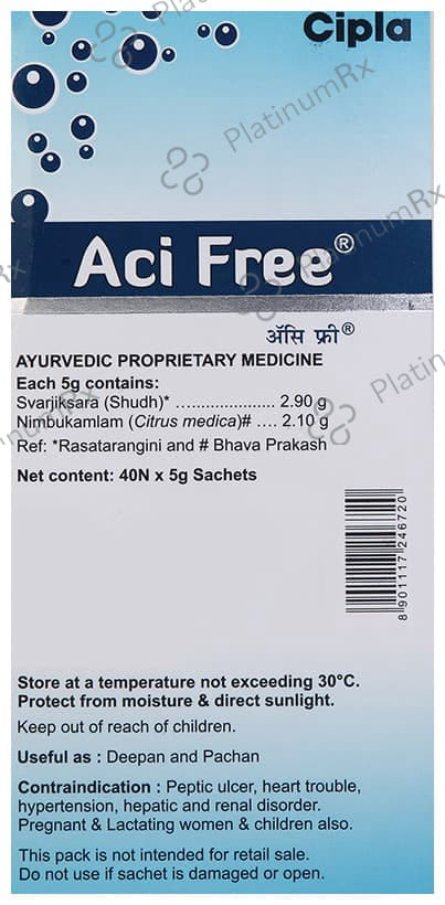 ACI Free Regular Flavour Sachet 5gm