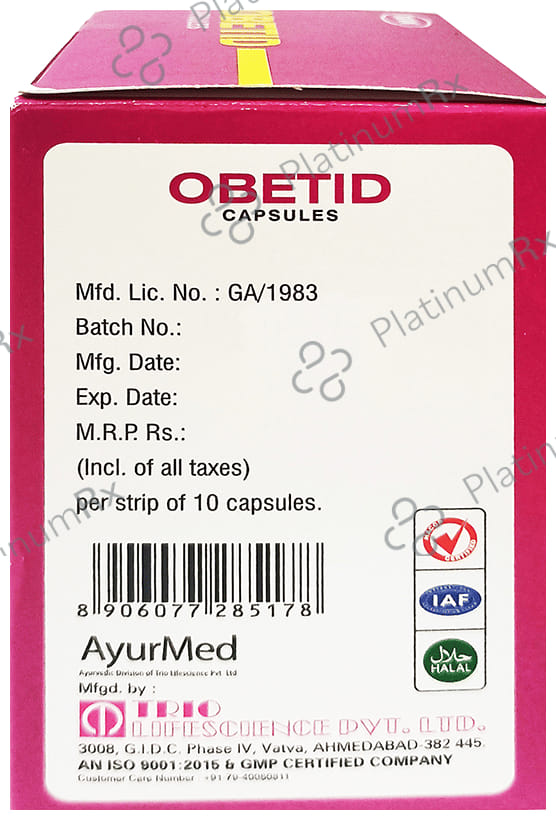 Trio Obetid Capsule (10 Each) 10 strips