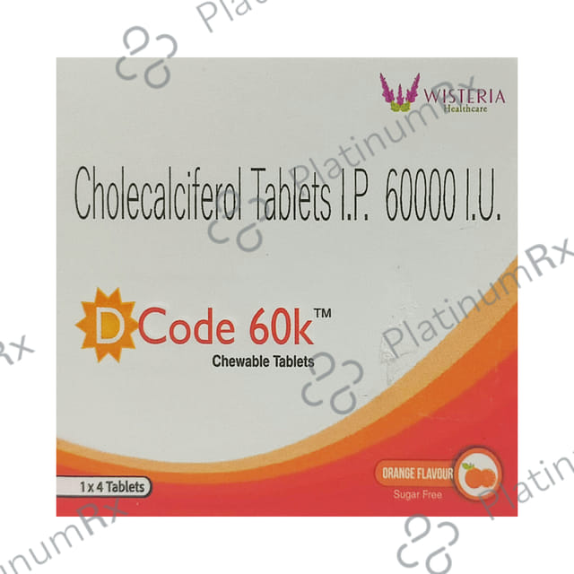 Dcode 60K Chewable Tablet Orange Sugar Free 4s
