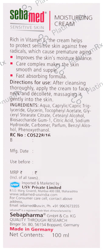 Sebamed Moisturizing Cream 100ml