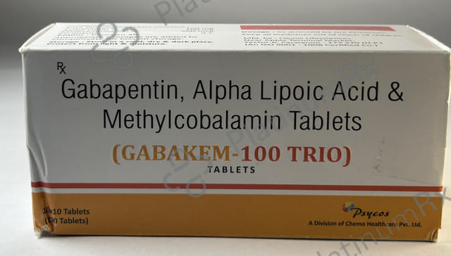 Gabakem 100mg Trio Tablet 10s