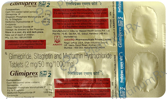 Glimiprex SM Forte 2/1000/50mg Tablet 10s