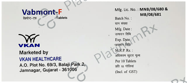 Vabmont F 10mg/120mg Tablet