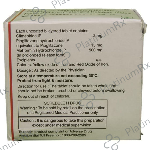 Gluconorm PG 2/500/15mg Tablet PR 15s