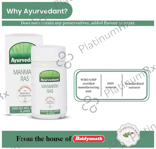 Baidyanath (Jhansi) Ayurvedant Manmath Ras Tablet