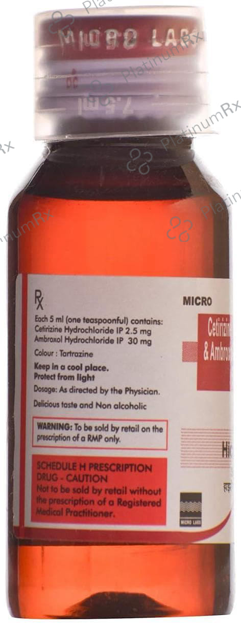 Hicet AX 30/2.5mg Syrup 60ml