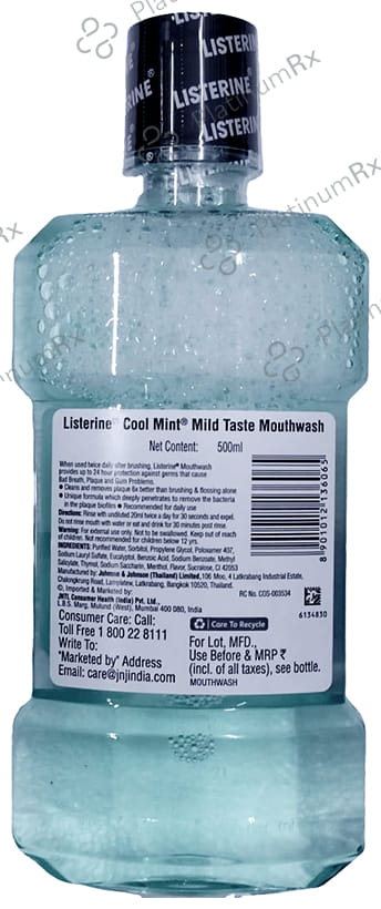 Listerine Mouth Wash Cool Mint Mild Taste 500 ml