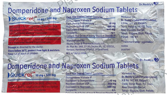 Quickrel 500/10mg Tablet 10s