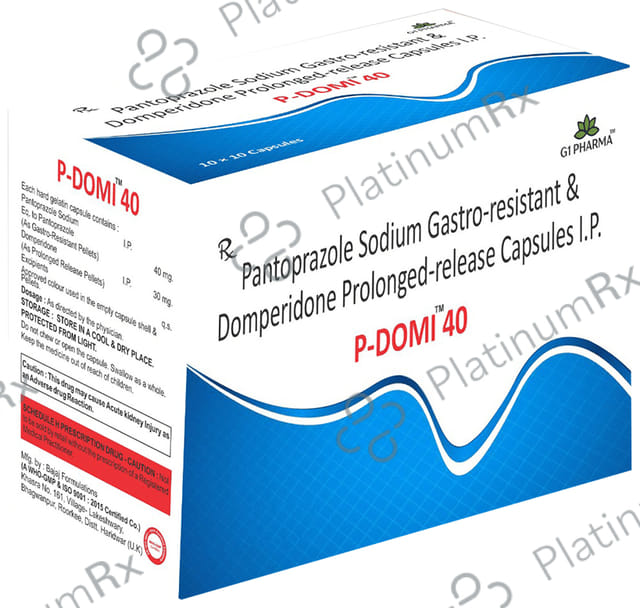 P Domi 40/30mg Capsule PR 10s