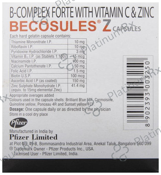 Becosules Z Capsule 20s