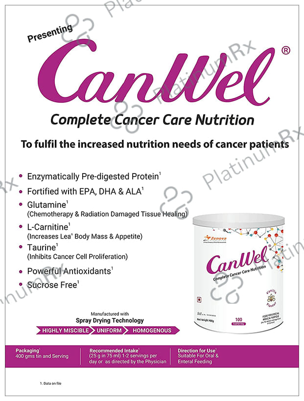 Pulse Canwel Cancer Care Nutrition Powder Vanilla 400gm