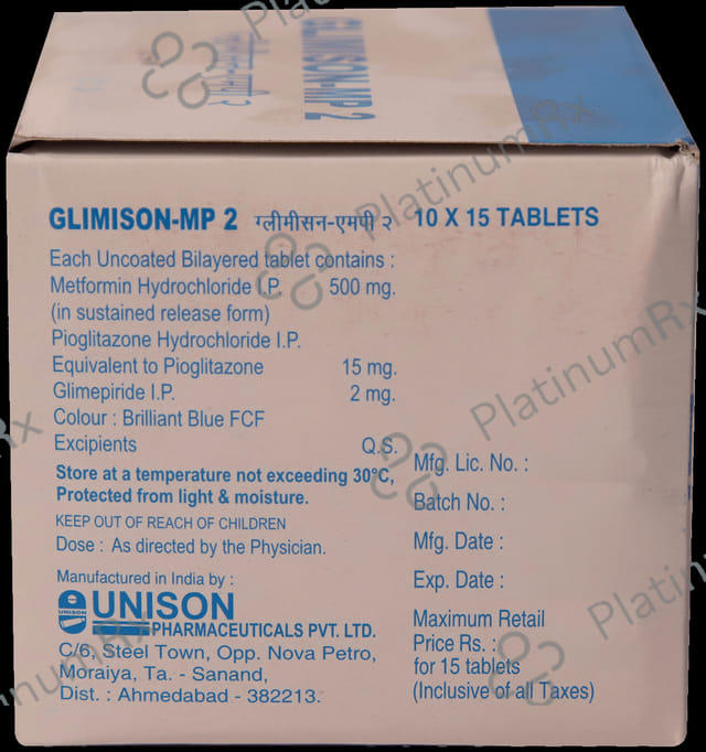 Glimison MP 2/500/15mg Tablet SR 15s