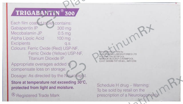 Trigabantin 300mg Tablet 10s