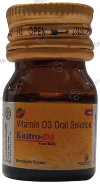 Kastro D3 60000IU Nano Shot Strawberry Flavour Sugar Free Solution 5ml