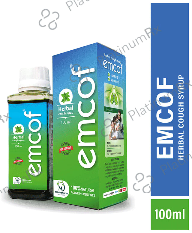 Medopharm Wellness Emcof Herbal Cough Syrup for All Types of Cough & Cold