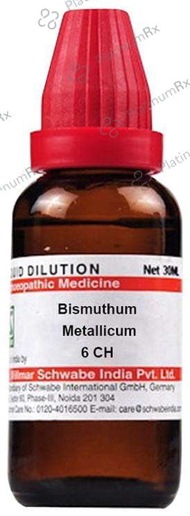 Dr Willmar Schwabe India Bismuthum Metallicum Dilution 6 CH