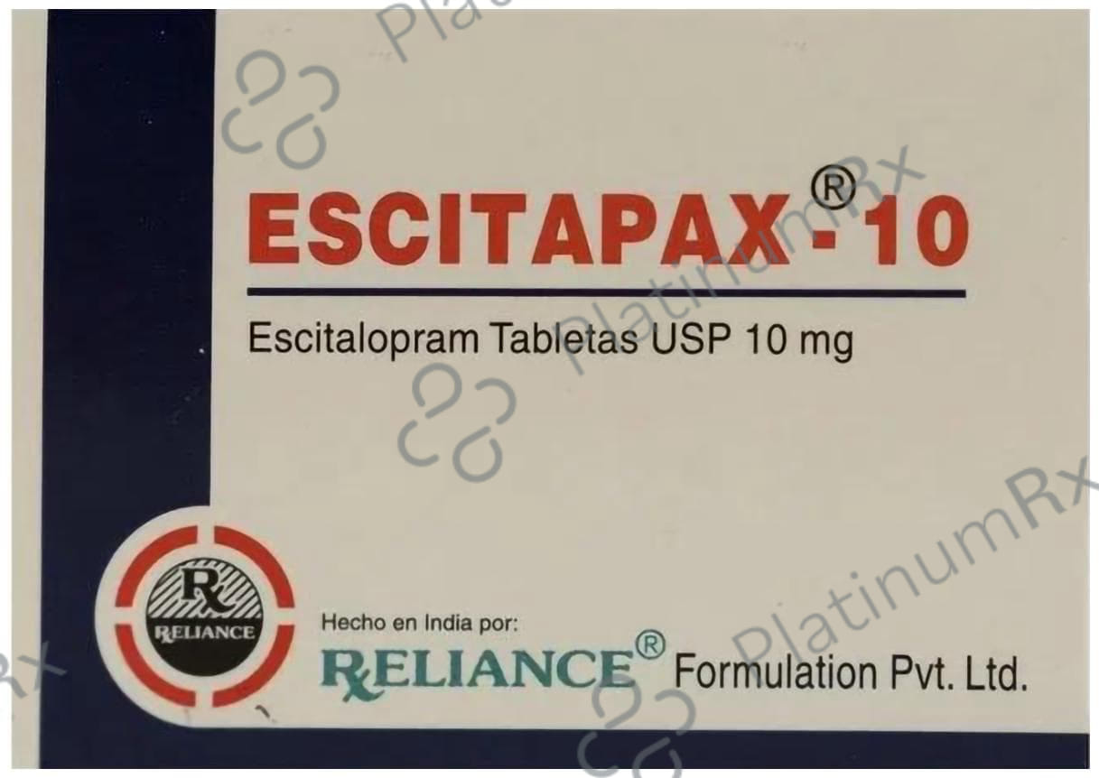 Escitapax 10mg Tablet 10s