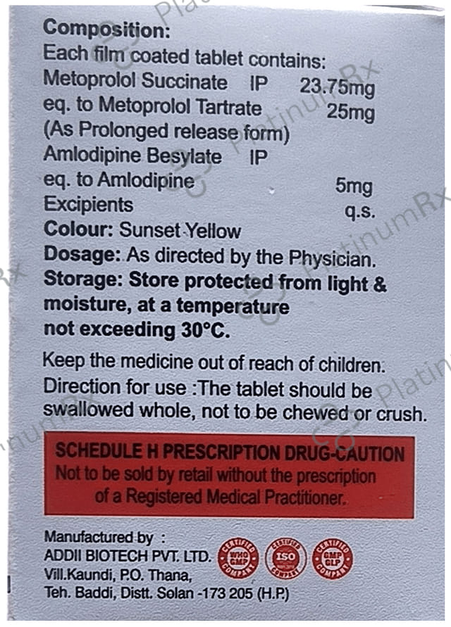 Ventaprol AM 5/25mg Tablet PR 15s
