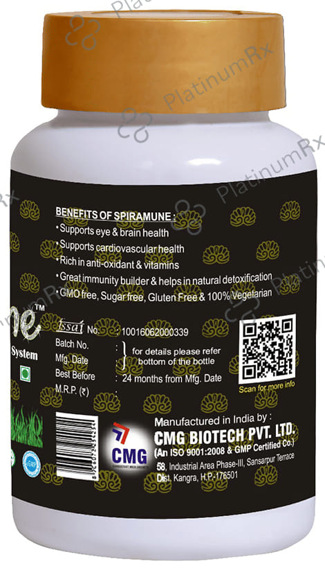 CMG Nutritions Spiramune Capsule Superfood to Boost Immune System