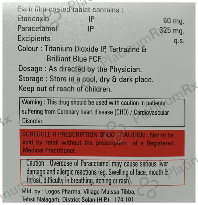 Ticrid EP 60/325mg Tablet 10s