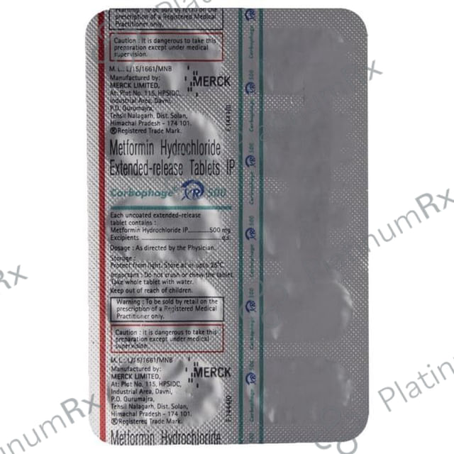 Carbophage XR 500mg Tablet ER 10s
