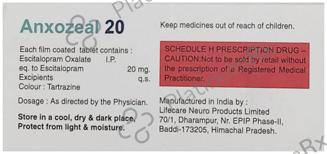 Anxozeal 20mg Tablet