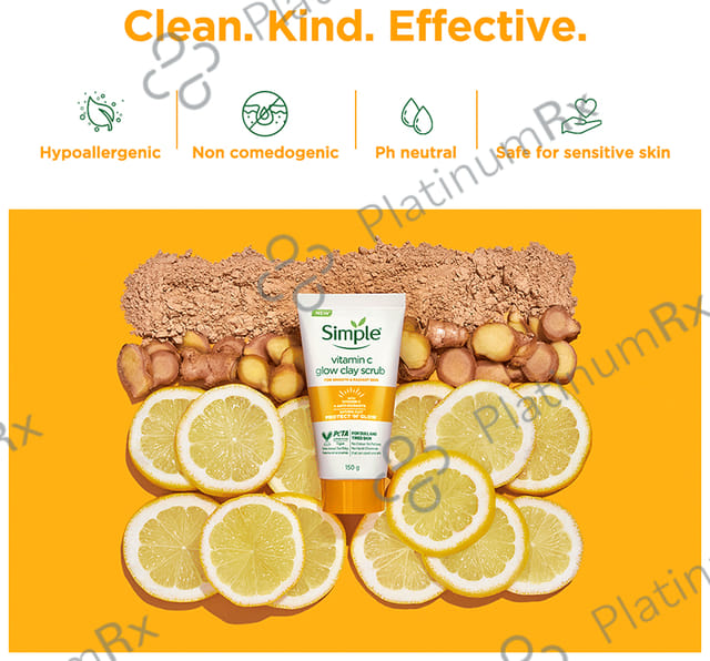 Simple Vitamin C Glow Clay Scrub