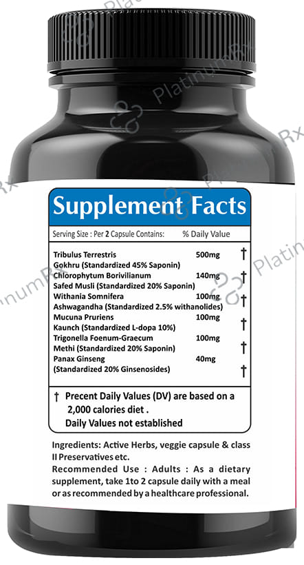 GHC Herbals Testo Xplode Testosterone Booster Veg Capsules