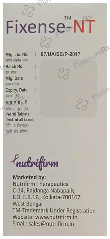 Fixense NT 75mg/10mg/1500mcg Tablet
