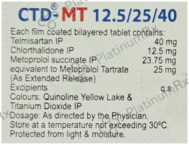 CTD MT 12.5/25/40mg Tablet ER 10s