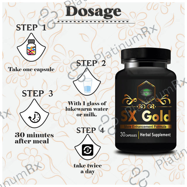 Sabates SX Gold Male Enhancement Formula Capsule 30 capsules