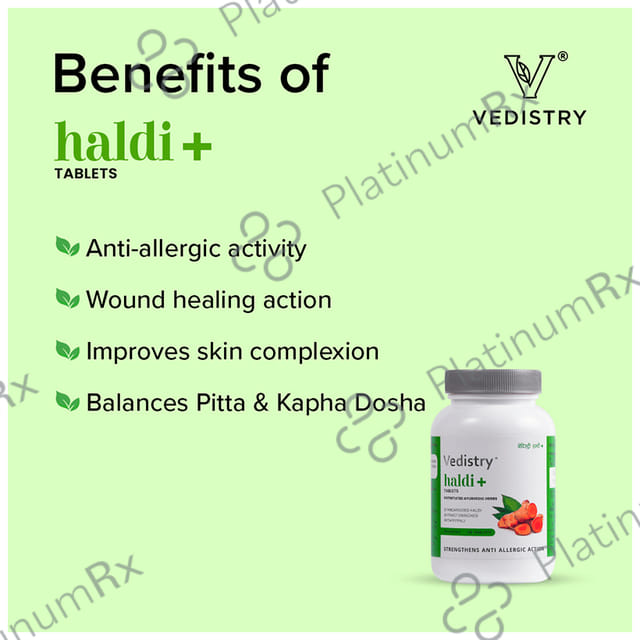 Vedistry Haldi+ Tablet For Skin Allergy And Skin Health