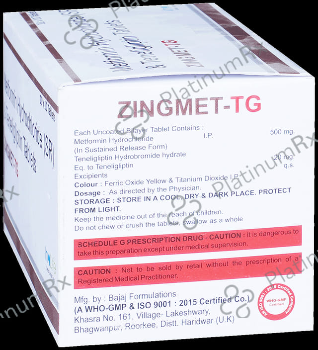 Zingmet TG 500/20mg Tablet SR 10s