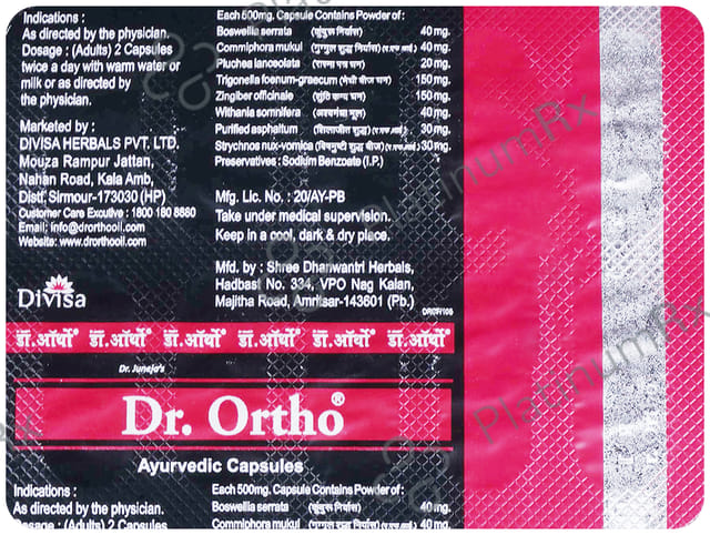 Dr Ortho Capsule for Bone & Joint Health 30 capsules