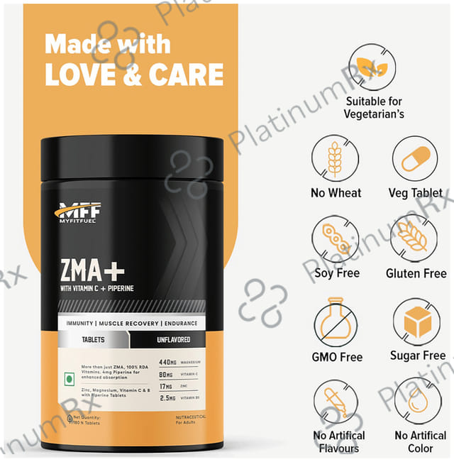 MyFitFuel ZMA+ with Vitamin C & Piperine Tablet 90 tablets