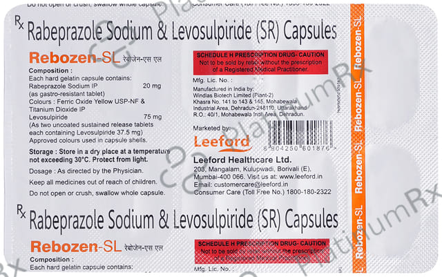 Rebozen SL 75/20mg Capsule 10s