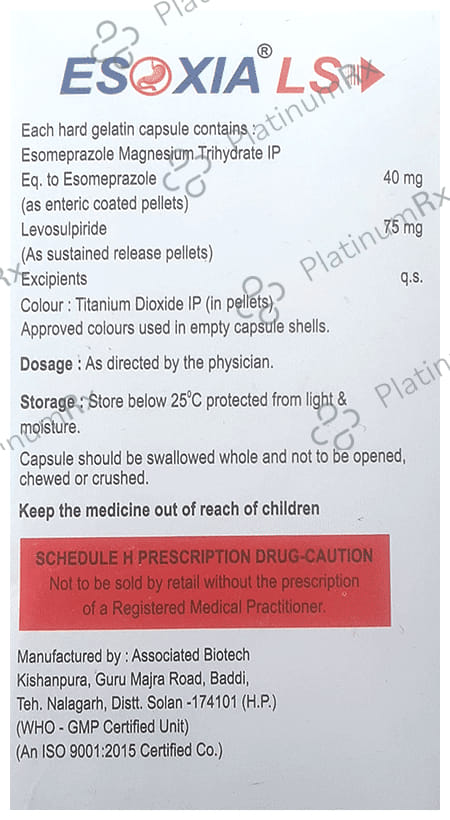 Esoxia LS 40/75mg Capsule SR 10s