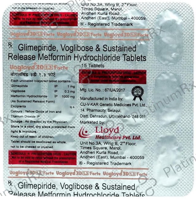 Vogloyd 3D 1.3/1000mg Forte Tablet SR 15s