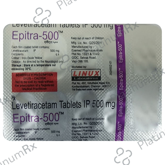 Epitra 500mg Tablet 10s
