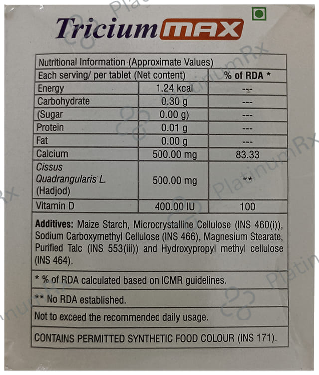 Tricium Max Tablet 15s